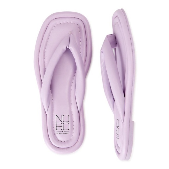 No Boundaries Lavender Puffy Sandals Size 8 - Picture 1 of 2